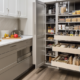 Image: A neatly organized kitchen cabinet with labeled containers and baskets holding various kitchen items. Alt text: A clutter-free kitchen cabinet with labeled containers and baskets holding kitchen items, showcasing the best kitchen storage solutions.